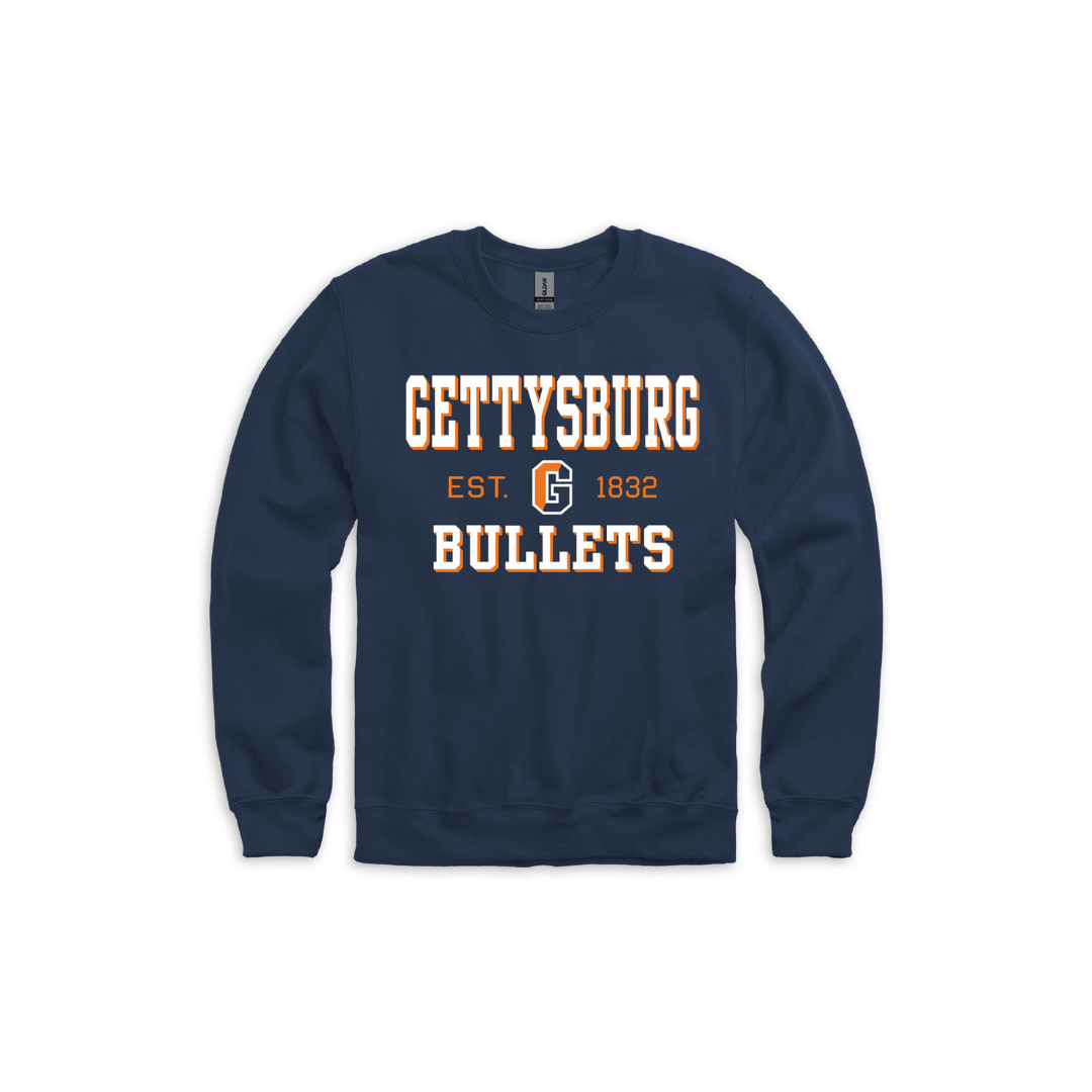 Gettysburg College Bullets Split G Crewneck Sweatshirt