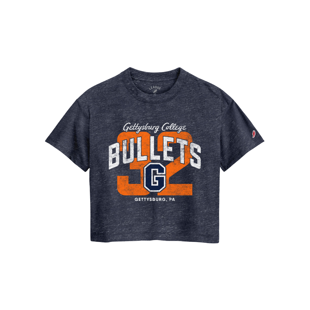 League Gettysburg College Bullets Ladies Heather Navy Intramural Midi Tee