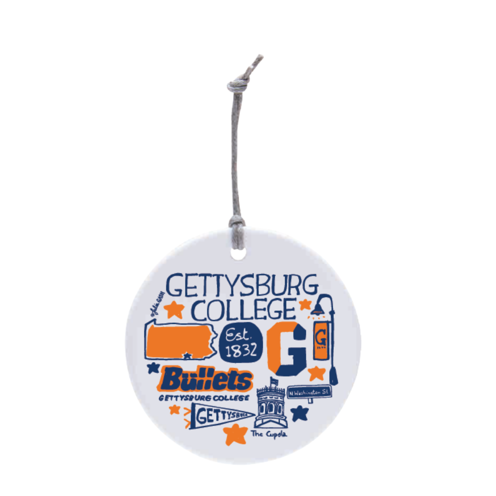 Gettysburg College Julia Gash Ceramic Holiday Ornament
