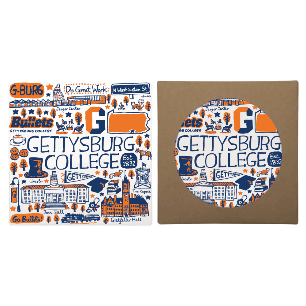Gettysburg College Julia Gash 7" Square Absorbent Stone Trivet