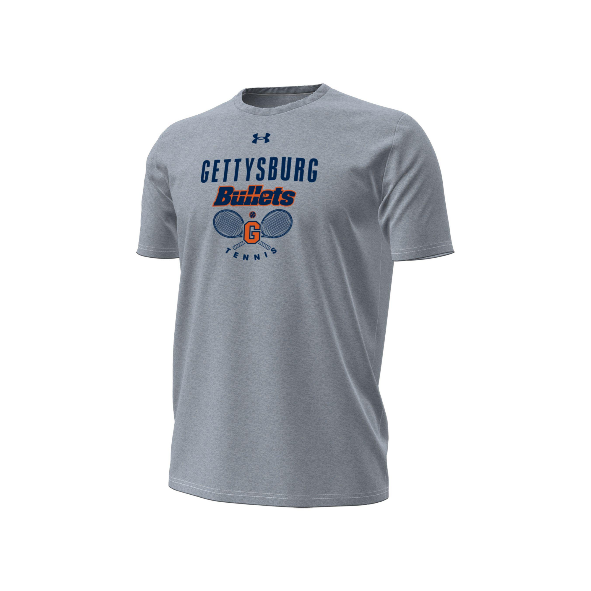 Under Armour Gettysburg Bullets Tennis Gray Short Sleeve Tee
