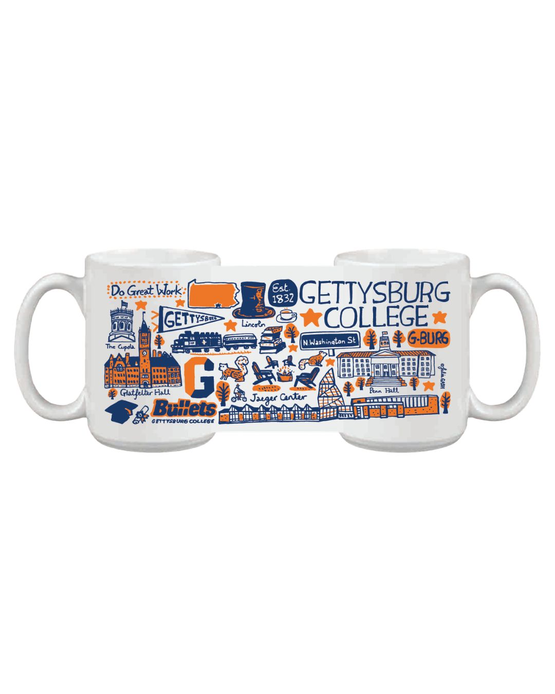 Gettysburg College Julia Gash White 15oz Mug