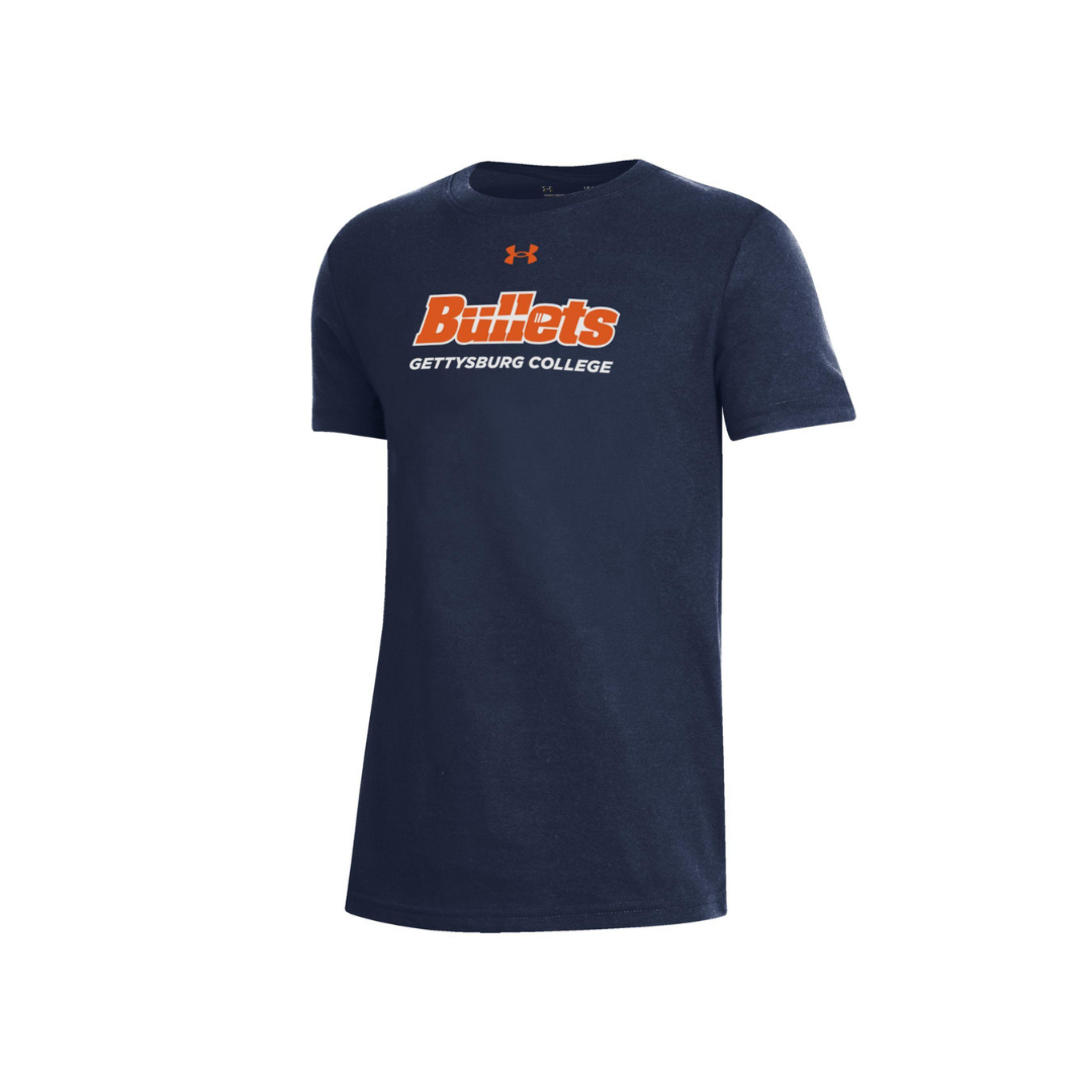 Youth Under Armour Performance Cotton Short Sleeve Tee - Gettysburg College Bullets