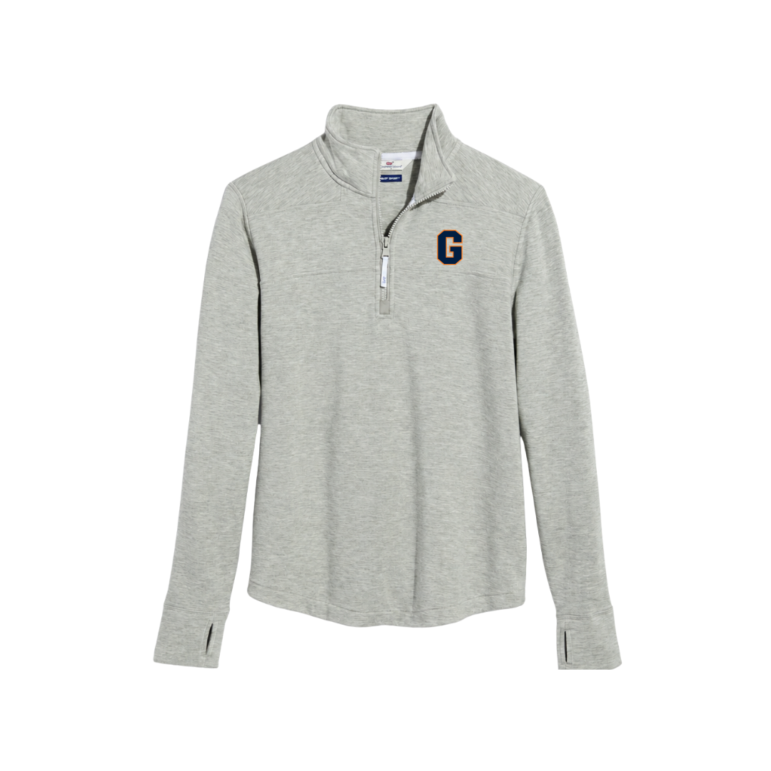 Gettysburg College Vineyard Vines Women's Embroidered Block G Dreamcloth Relaxed Quarter Zip