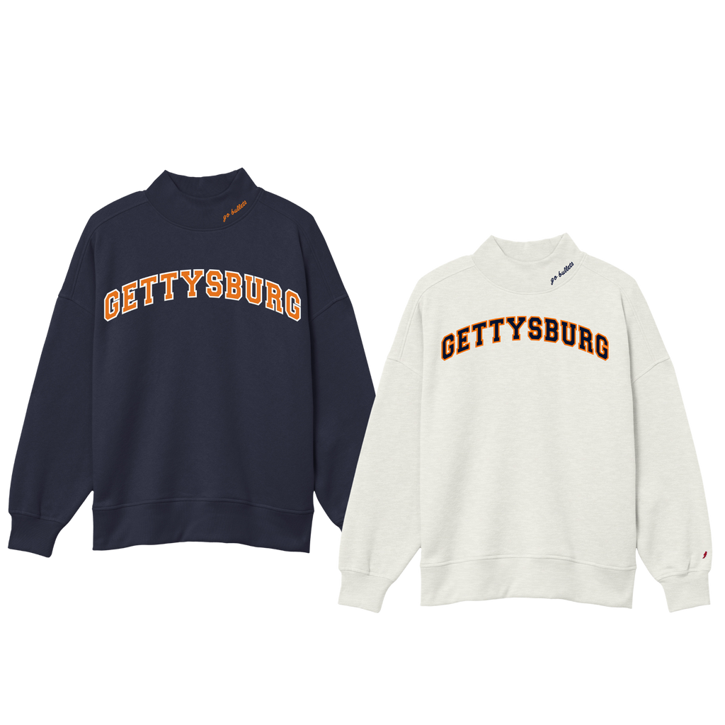League Women's Gettysburg Go Bullets Embroidered Diana Mock Neck