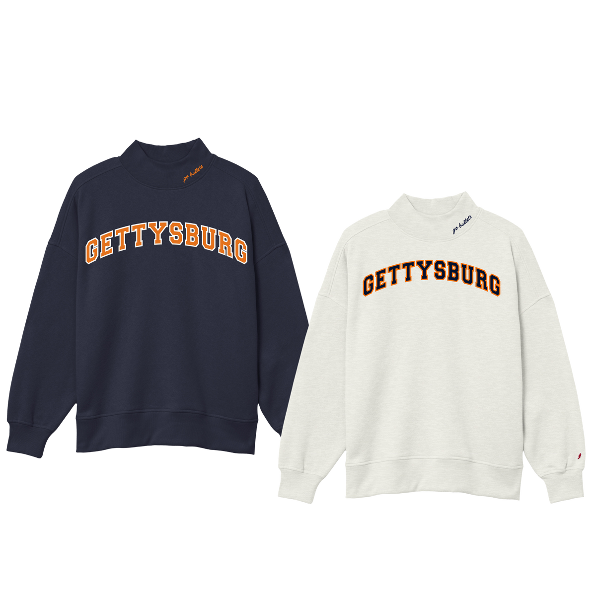 League Women's Gettysburg Go Bullets Embroidered Diana Mock Neck
