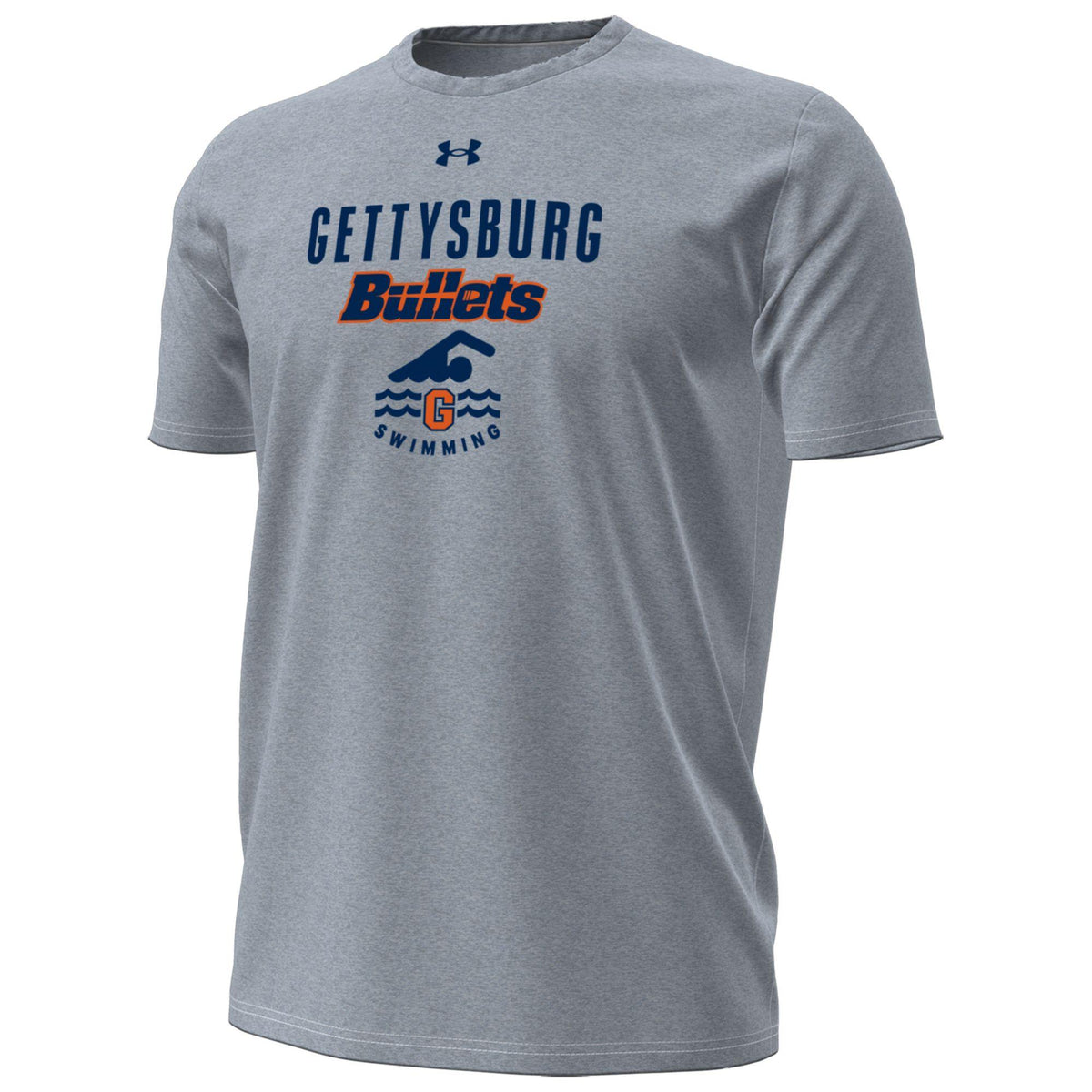 Under Armour Gettysburg Bullets Swimming Gray Short Sleeve Tee